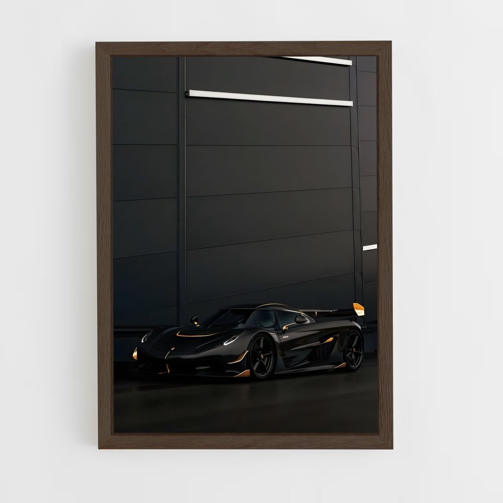 Poster Jesko Noir et Or – affiche Koenigsegg (vue 5)